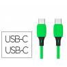 Cable q-connect usb-c vers usb-c pvc longueur 1m coloris vert