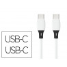 Cable q-connect usb-c vers usb-c pvc longueur 3m coloris blanc