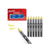 Marqueur sharpie creatif pointe pinceau trait min 1,2mm encre acrylique coloris jaune