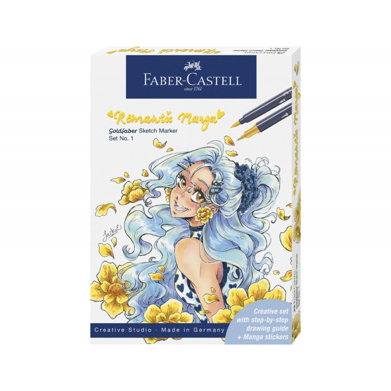 Coffret faber castell romantic manga contenu 23 unites