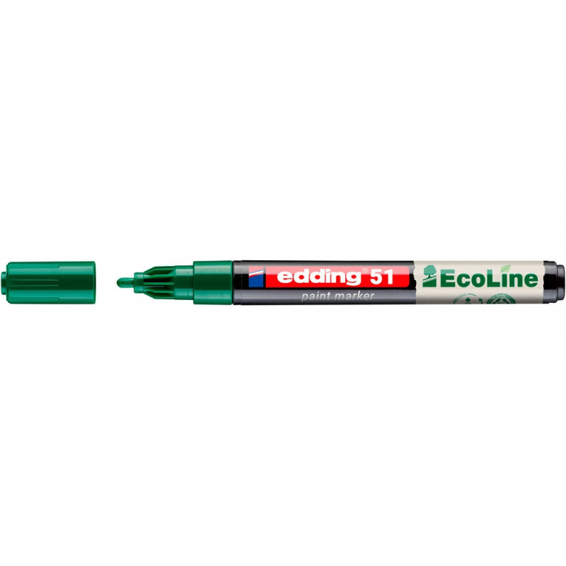 Marqueur edding 51 ecoline peinture base eau pointe ogive 1/2mm coloris vert
