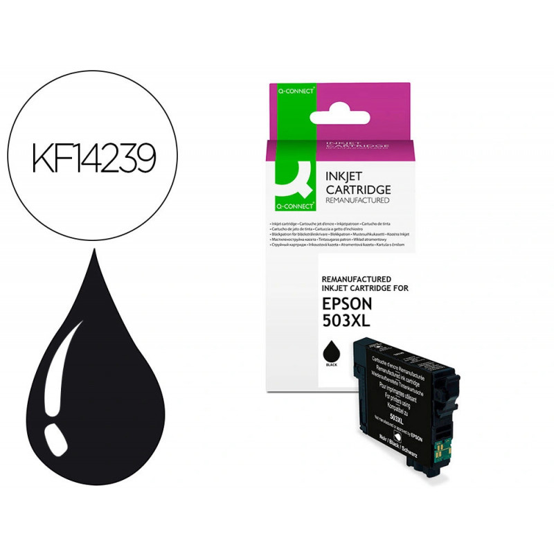 Cartouche q-connect jet d'encre compatible epson 503xl 900p couleur noir