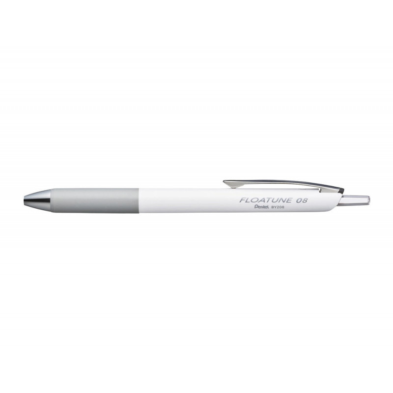 Roller pentel floatune retractable double bille pointe moyenne 0,8mm encre noire corps blanc
