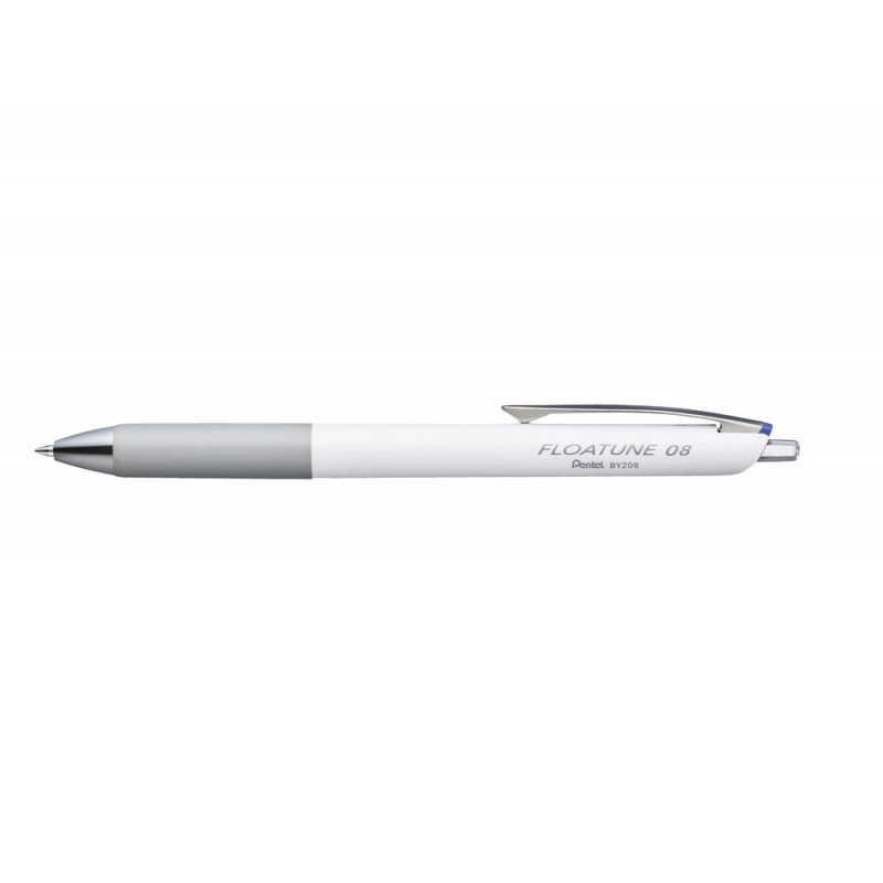 Roller pentel floatune retractable double bille pointe moyenne 0,8mm encre bleue corps blanc