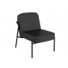 Fauteuil paperflow medso modele rond taille s simili-cuir coloris noir