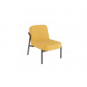 Fauteuil paperflow medso modele rond taille s tissu coloris jaune
