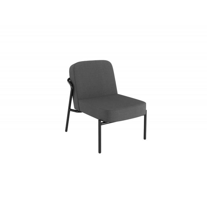 Fauteuil paperflow medso modele rond taille s tissu coloris anthracite