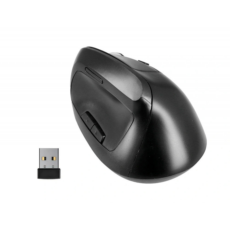 Souris q-connect optique sans fil ergonomique vertical dpi 800/1200/1600 batterie rechargeable coloris noir