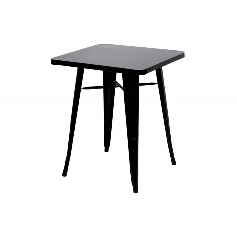 Table paperflow urban indoor/outdoor acier galvanise laque mat 730x600x600mm coloris noir