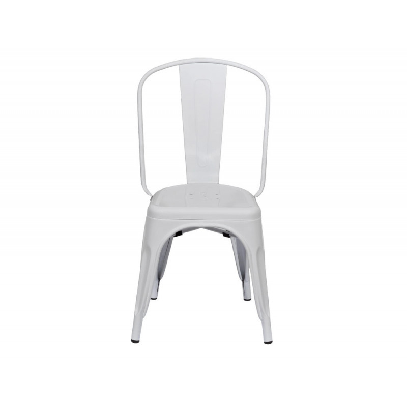 Chaise paperflow urban indoor/outdoor acier galvanise laque mat 865x450x520mm coloris blanc