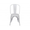Chaise paperflow urban indoor/outdoor acier galvanise laque mat 865x450x520mm coloris blanc