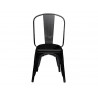 Chaise paperflow urban indoor/outdoor acier galvanise laque mat 865x450x520mm coloris noir