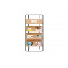 Presentoir sol paperflow modele b gamme bois structure acier 4 tablettes finition coloris noir