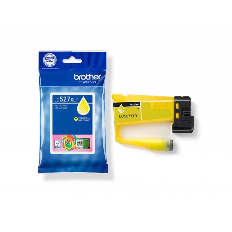 Cartouche brother jet d'encre lc527y xl couleur jaune 2000p