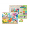 Puzzle enfant imaginovo dinosaures 3d bois +12 mois 8 pieces 29,5x22x1,7 cm