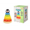 Jeu enfant imaginovo tour pingouin formes empilables bois +12 mois 7 pieces 18x12x12 cm