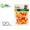 Pompons de couleur liderpapel diametre 1cm coloris nuances vifs assortis sachet 120 unites