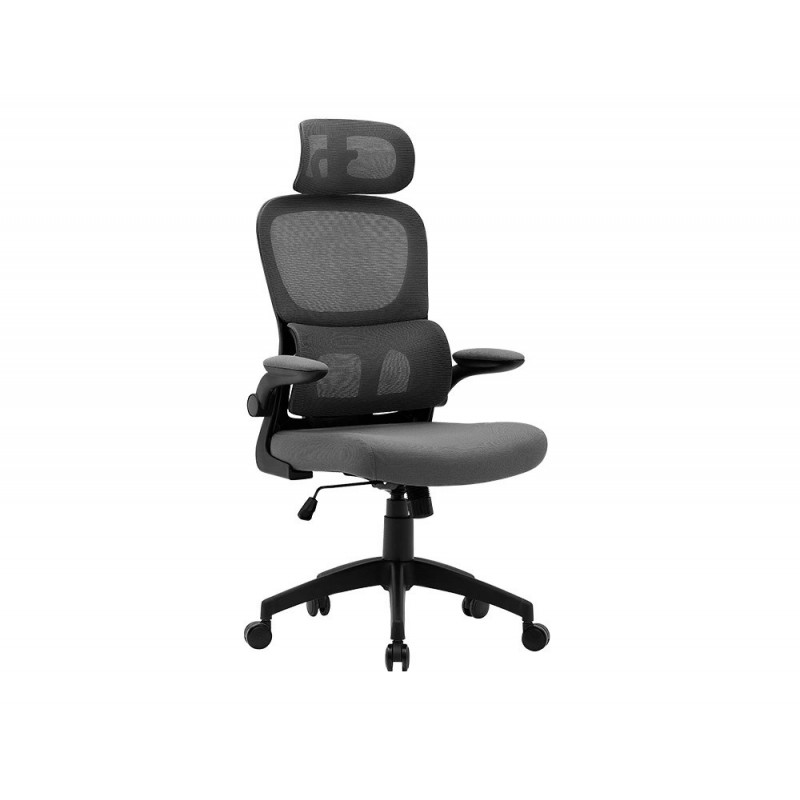 Chaise direction q-connect sorrento maille base metallique haut max 1320 larg 650 prof 600mm roues premium coloris gris