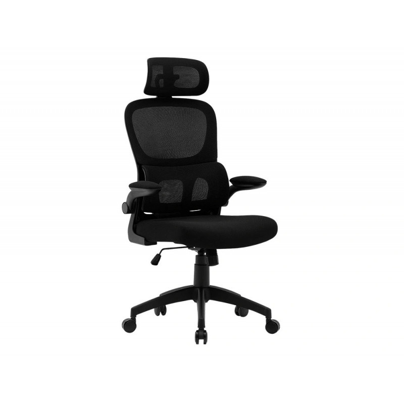 Chaise direction q-connect sorrento maille base metallique haut max 1320 larg 650 prof 600mm roues premium coloris noir