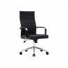 Chaise bureau q-connect bosa simil cuir base metallique haut max 1130 larg 550 prof 630mm roues premium coloris noir