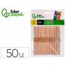 Batonnets liderpapel bois dim. 11,4x1cm coloris naturel sachet 50 unites