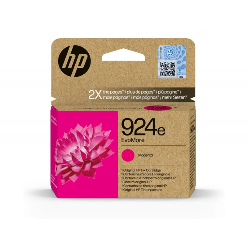 Cartouche hp jet d'encre 924e evomore 4k0u8ne coloris magenta 800p