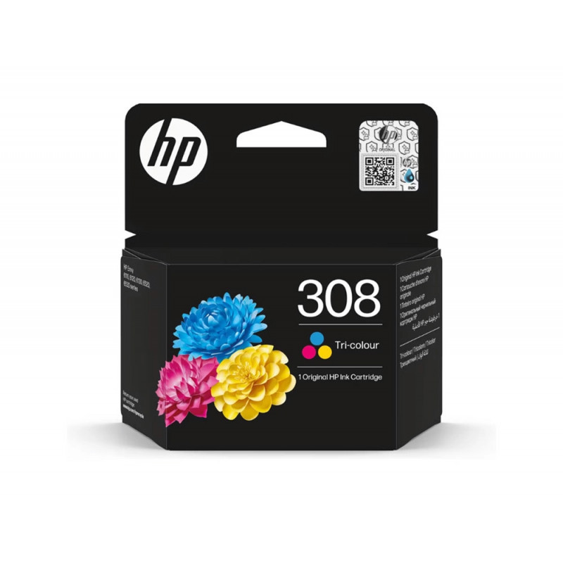 Cartouche hp jet d'encre 308 7fp20ue tri coloris jaune/cyan/magenta 120 pages