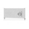 Separateur maul connecto 120x50cm cloison acoustique coloris argente