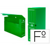 Boite a archives liderpapel polypropylene ondule dos 100mm 360x100x260mm coloris vert