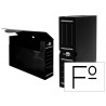 Boite a archives liderpapel polypropylene ondule dos 100mm 360x100x260mm coloris noir