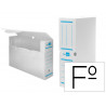 Boite a archives liderpapel polypropylene ondule dos 100mm 360x100x260mm coloris blanc