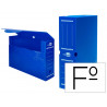 Boite a archives liderpapel polypropylene ondule dos 100mm 360x100x260mm coloris bleu