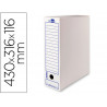 Boite a archives liderpapel carton recycle 325g/m2 dos 106mm 430x116x316mm coloris blanc