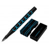 Stylo-bille belius legacy aluminium encre bleue design cercles bleux corps noir boite design