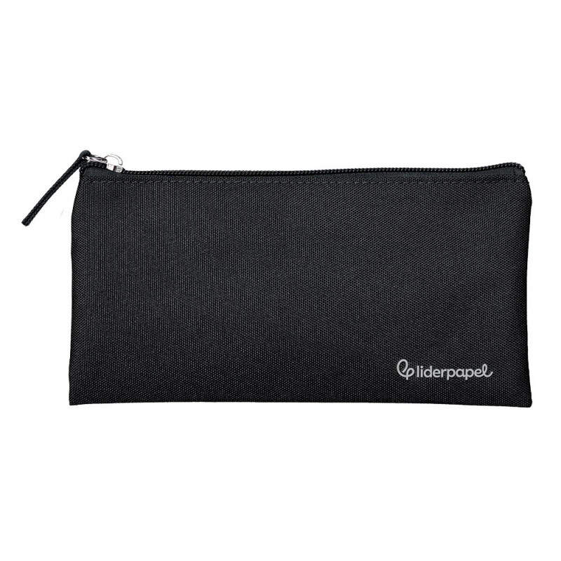 Fourre-tout liderpapel plat 1 compartiment 20x10cm coloris noir