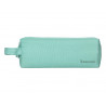 Fourre-tout liderpapel rectangulaire 2 compartiments anse de prehension 21x8cm coloris vert amande
