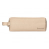 Fourre-tout liderpapel rectangulaire 2 compartiments anse de prehension 21x8cm coloris beige