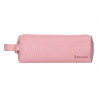 Fourre-tout liderpapel rectangulaire 2 compartiments anse de prehension 21x8cm coloris rose