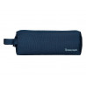 Fourre-tout liderpapel rectangulaire 2 compartiments anse de prehension 21x8cm coloris bleu marine