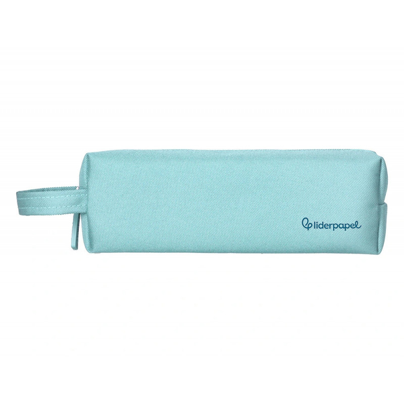 Fourre-tout liderpapel 1 compartiment avec anse 21x7cm coloris bleu celeste