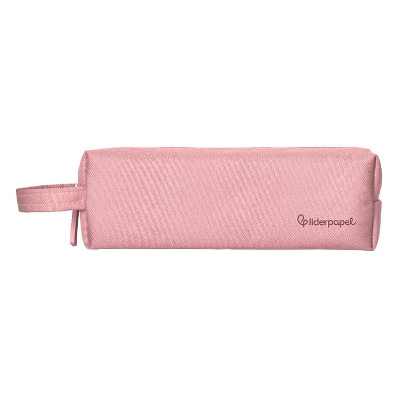 Fourre-tout liderpapel 1 compartiment avec anse 21x7cm coloris rose