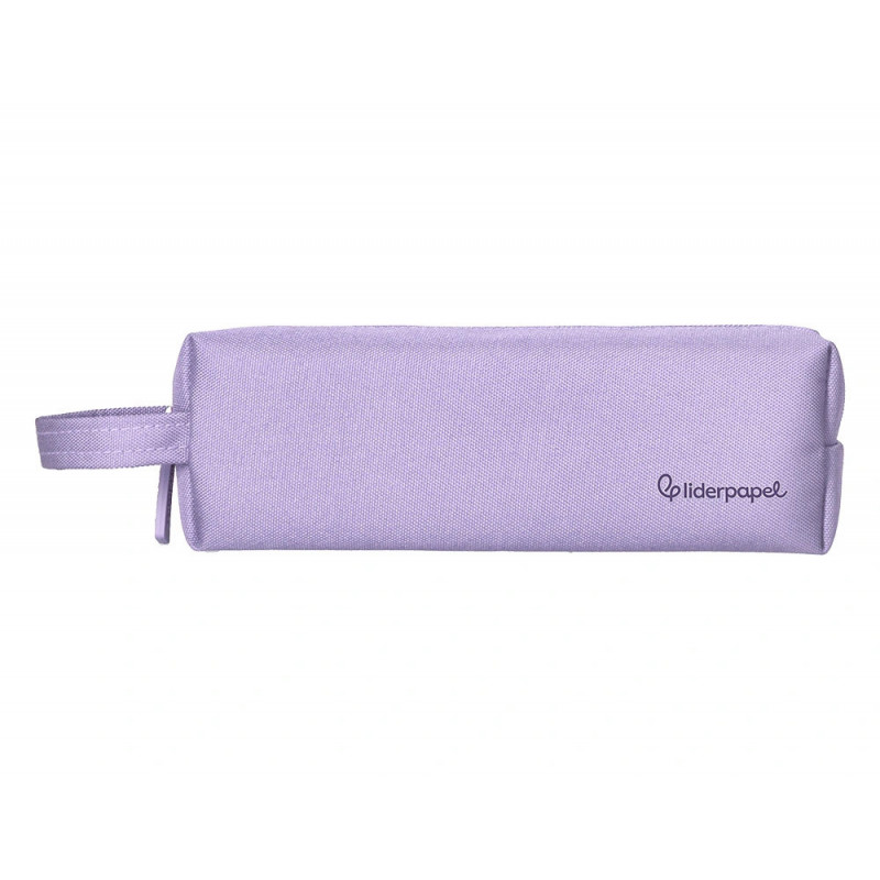 Fourre-tout liderpapel 1 compartiment avec anse 21x7cm coloris lilas
