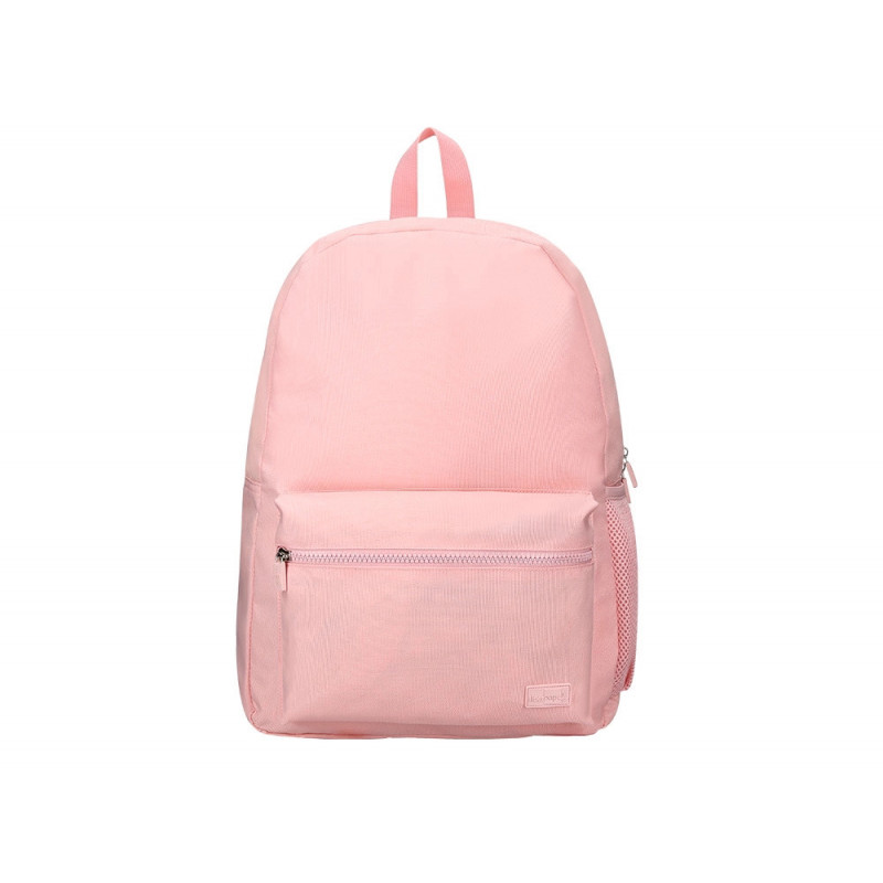 Sac a dos liderpapel 1 compartiment poche laterale 40x12,5x30cm coloris rose pastel