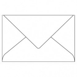 CLAIREFONTAINE Paquet de 20 enveloppes 120g POLLEN 9x14cm. Coloris Blanc