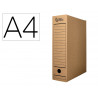 Boite a archives liderpapel carton recycle din a4 325g/m2 dos 82mm kraft 325x82x250mm