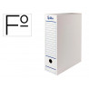 Boite a archives liderpapel carton recycle din a4 325g/m2 dos 100mm 360x100x255mm coloris blanc