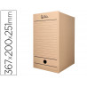 Boite a archives liderpapel carton recycle 400g/m2 dos 200mm kraft 367x200x251mm