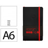 Carnet fermeture elastique rouge antartik notes couverture souple a6 papier uni ivoire 100 feuilles 80gr fsc noir