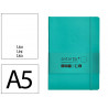 Carnet fermeture elastique antartik notes couverture souple a5 papier uni ivoire 100 feuilles 80gr fsc turquoise