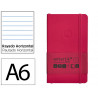 Carnet fermeture elastique antartik notes couverture souple a6 ligne 100 feuilles 80gr fsc coloris framboise